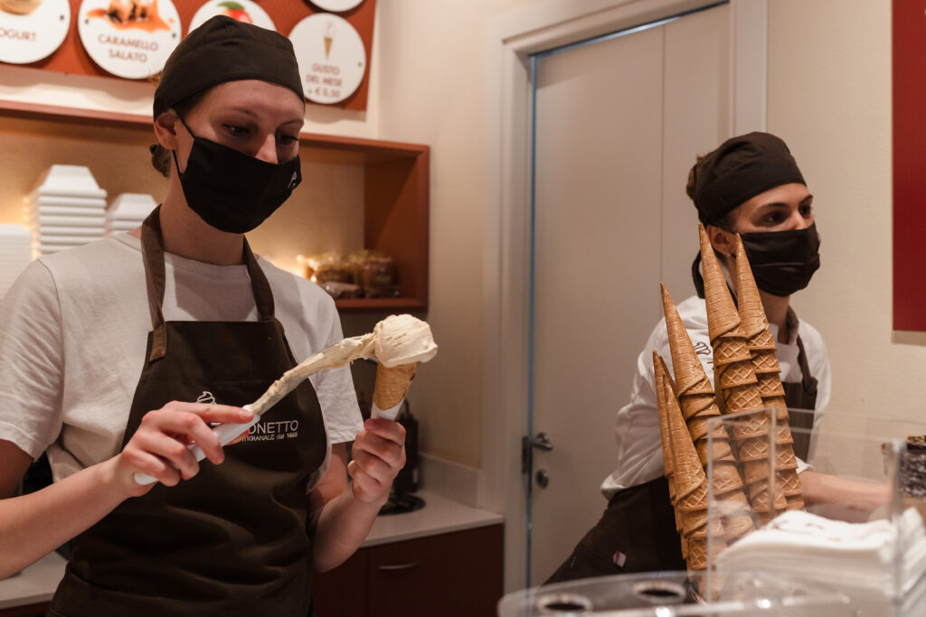 Gelato parlor in Venice